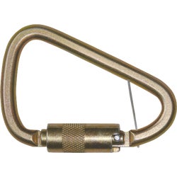 Item 347734, Steel carabiner medium twist lock with captive pin option. Meets ANSI A10.