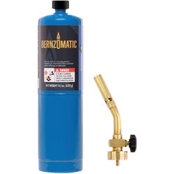 Item 347903, The Bernzomatic Manual Torch Kit has a pencil flame profile torch with 