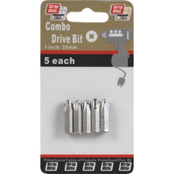 Item 348305, Combination drive bits for use with combination head screws.