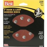 349186GA Do it Best 5 In. 8-Hole Hook & Loop Vented Sanding Disc