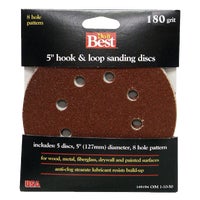 349305 Do it Best 5 In. 8-Hole Hook & Loop Vented Sanding Disc