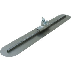 Item 349941, 36 In. x 5 In. round end carbon steel Fresno with all-angle bracket.