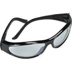 Item 354090, Blue Essential style safety glasses. Features a sturdy ebony frame.