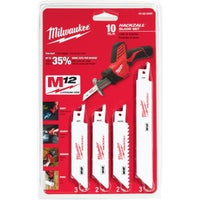 49-22-0220 Milwaukee Hackzall 10-Piece Mini Reciprocating Blade Set