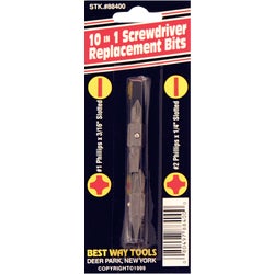 Item 357223, Double end replacement bits for Best Way Tools 11-in-1 screwdriver/nut 