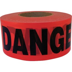 Item 361623, Barricade tape reads "DANGER". Ideal to section off hazardous areas.