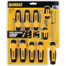 Item 364439, The DeWalt 10 Piece Screwdriver Set includes a variety of handle sizes and 