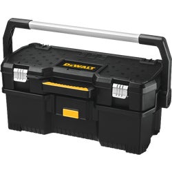 Item 364457, Power tool tote plus case allows user to store tools in the larger bottom 