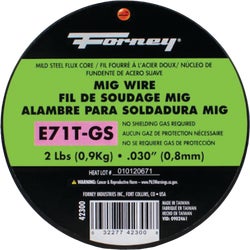 Item 366285, E71T-GS flux core MIG (GMAW) welding wire for mild steel is a self-shielded