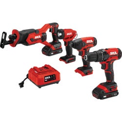 Item 376805, Combo kit includes 20V 1/2 In. drill/driver, 1/4 In. impact driver, 1 In.