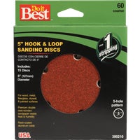 380210GA Do it Best 5 In. 5-Hole Hook & Loop Vented Sanding Disc