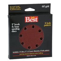 380253GA Do it Best 5 In. 8-Hole Hook & Loop Vented Sanding Disc