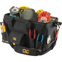 Item 394432, Our superior quality MegaMouth tool bag has 25 pockets (13 inside, 12 