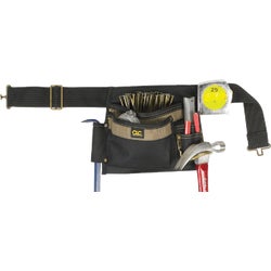 Item 394440, Sierra single side apron has 2 main pockets for nails and tools and 3 