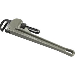 Item 397830, This pipe wrench is constructed with a heavy duty aluminum handle with 
