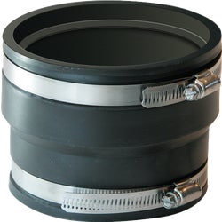 Item 400195, Provides a quick connection between 4" corrugated pipe and 4" PVC DWV pipe