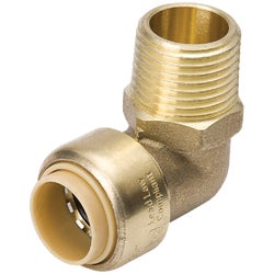 Item 400309, Push fit x male pipe thread elbow.