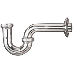 Item 400417, Seamless brass without cleanout. 22-gauge chrome-plated.
