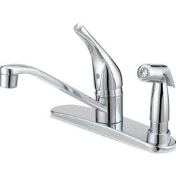 Item 400664, 1-handle kitchen faucet with chrome side sprayer.