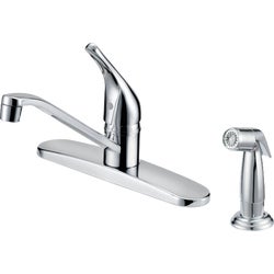 Item 400665, 1-handle kitchen faucet with chrome side sprayer.