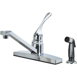 Item 400679, Single handle nonmetallic kitchen faucet with metal lever handle. 1.