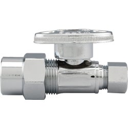 Item 400751, 1/4-turn valve controls water flow to household plumbing fixtures.