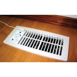 Item 400909, Suncourt Flush Fit Register Booster quietly boosts heated or cooled air 