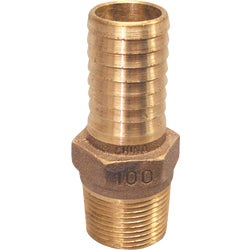 Item 400919, Heavy-duty red brass Male adapter with hex shoulder, for use with 