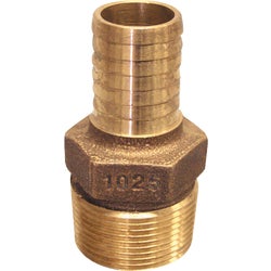 Item 400924, Low lead heavy-duty red brass, male adapter with hex shoulder, for use with