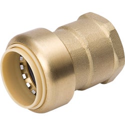 Item 400997, Brass push fit x FPT (female pipe thread) adapter.