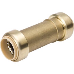 Item 401004, Brass push fit repair coupling. Forged DZR (Dezincification) brass.