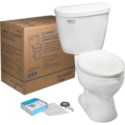 Item 401169, Summit HET (high-efficiency technology) complete toilet kit. White.