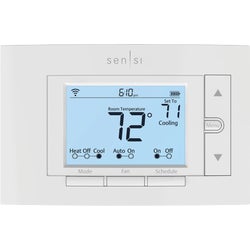 Item 401582, Sensi WiFi thermostat features remote access programming from a smartphone