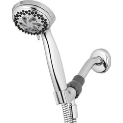 Item 401623, This Waterpik EcoFlow hand held shower head offers modern styling and water