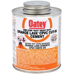 Item 401664, Heavy-bodied orange cement.