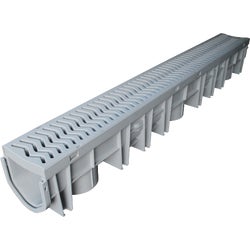Item 401711, Storm Drain Plus Gray 39-1/2 In. channel with grate assembly.