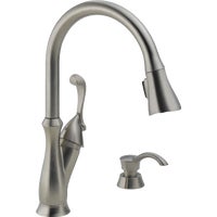 19950Z-SSSD-DST Delta Arabella Pull-Down Kitchen Faucet with Soap Dispenser faucet kitchen
