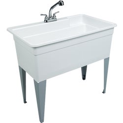 Item 401875, King sized single bowl multi-purpose floor sink that's great for washing 