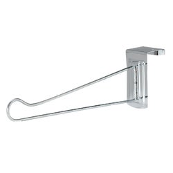 Item 402139, Over-the-door hanger featuring a snap-out spacer for easy, correct 