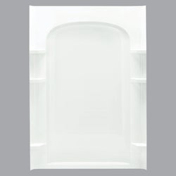 Item 402978, With a unique curved design, the Ensemble shower back wall pairs a fresh 