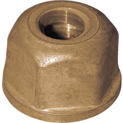 Item 403156, Regular basin nut that features a brass construction. 1/2-14 x 9/16 In.