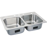 11402-4NA Sterling Southhaven Double Bowl Sink 8 In. Deep Stainless Steel