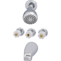 F3010505CP-JPA3 Home Impressions 3 Acrylic Knob Handle Tub & Shower Faucet Chrome Finish