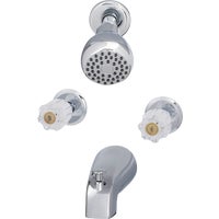 F2010507CP-JPA3 Home Impressions 2 Acrylic Handle Tub & Shower Faucet Chrome Finish