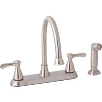 F8FA0061NP-JPA1 Home Impressions Double Handle Traditional Style Kitchen Faucet With Matching Side Spray