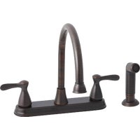 F8FA0061RW-JPA1 Home Impressions Double Handle Traditional Style Kitchen Faucet With Matching Side Spray