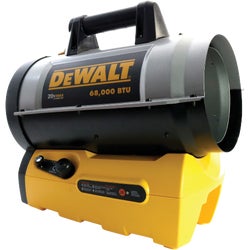Item 404364, DeWalt cordless propane forced-air heater runs on batteries and is built to