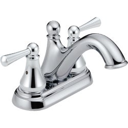 Item 404410, The graceful arc and elegant detailing of this bathroom faucet from Delta 