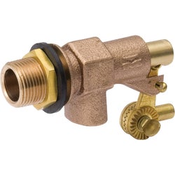 Item 404443, Bronze float valve. Female inlet - plain outlet.