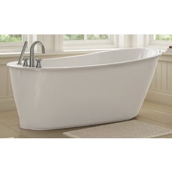 Item 404515, Sax 5 Ft. freestanding soaking tub maximized bathing well is 25 In.